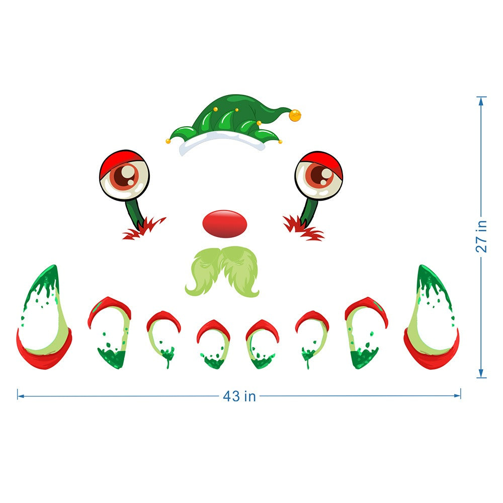 Christmas Garage Door Stickers Holiday Decor Display