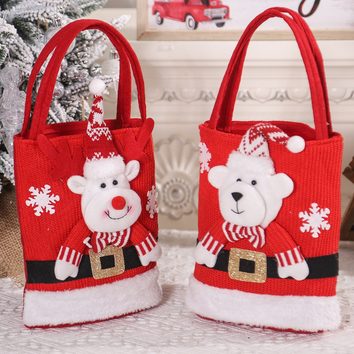 Christmas Gift Bag — Reusable Character Tote for Kids