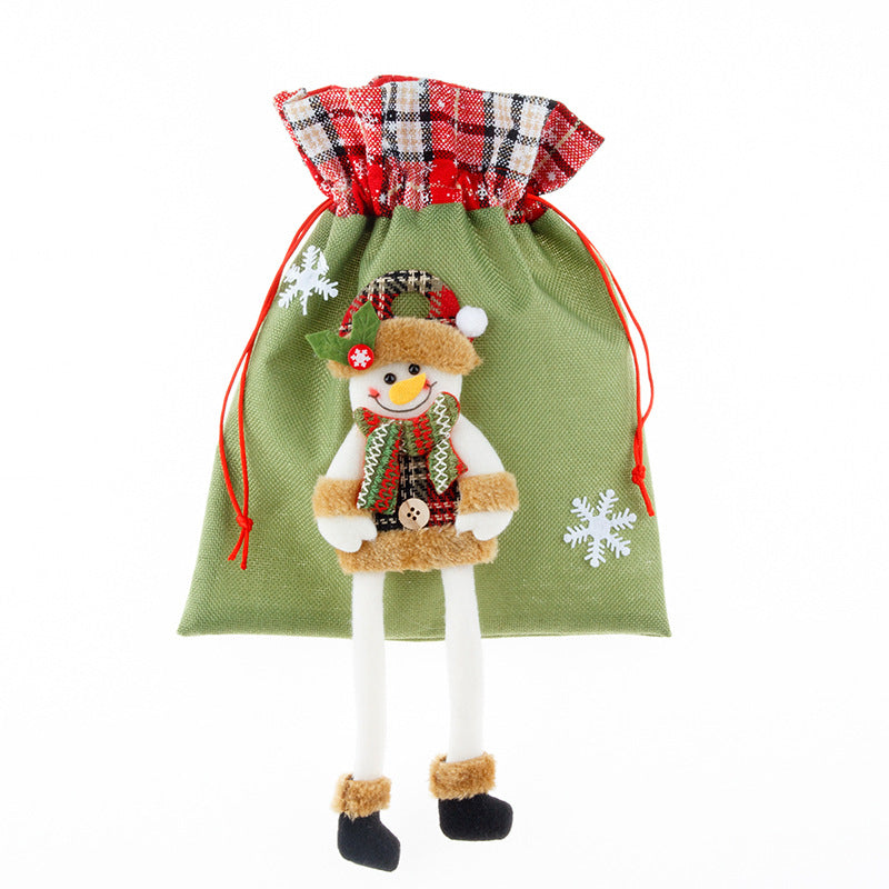 Christmas Gift Bag Reusable Holiday Candy Decor Pouch