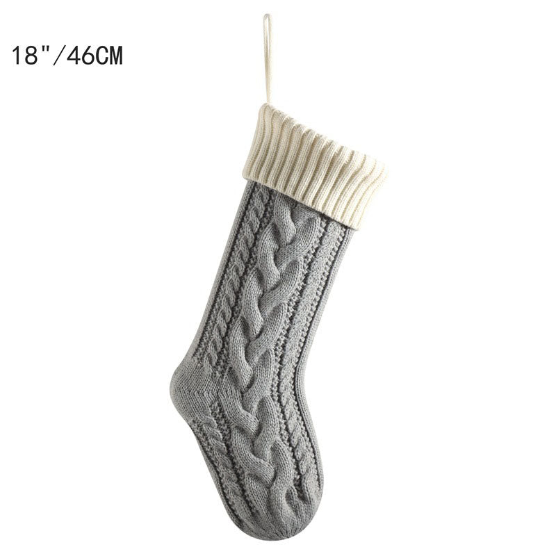 Cable-Knit Christmas Stocking for Cozy Gift Displays