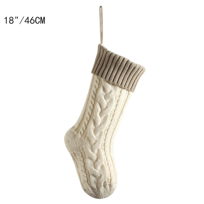 Cable-Knit Christmas Stocking for Cozy Gift Displays
