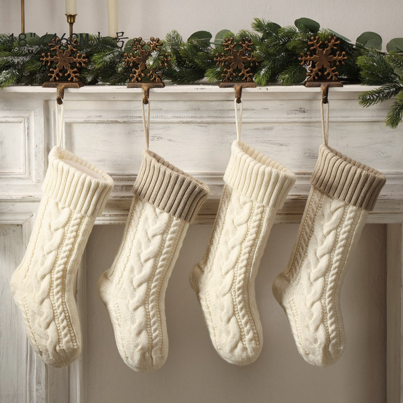 Cable-Knit Christmas Stocking for Cozy Gift Displays