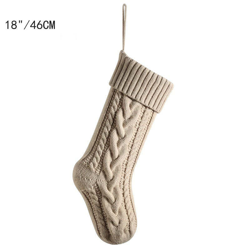 Cable-Knit Christmas Stocking for Cozy Gift Displays