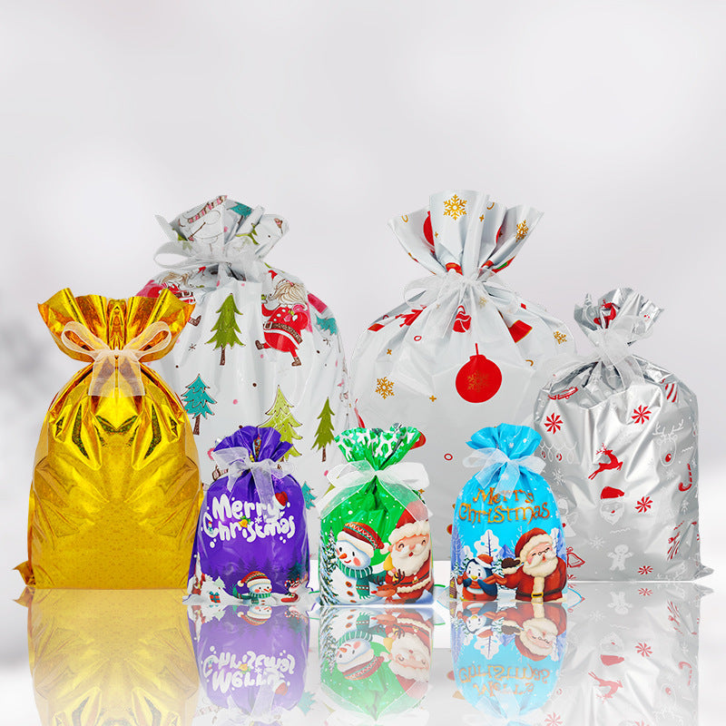 Christmas Drawstring Gift Bags for Easy Holiday Wrapping