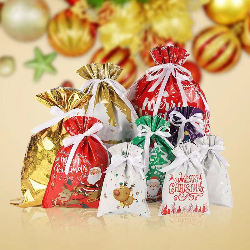 Christmas Drawstring Gift Bags for Easy Holiday Wrapping