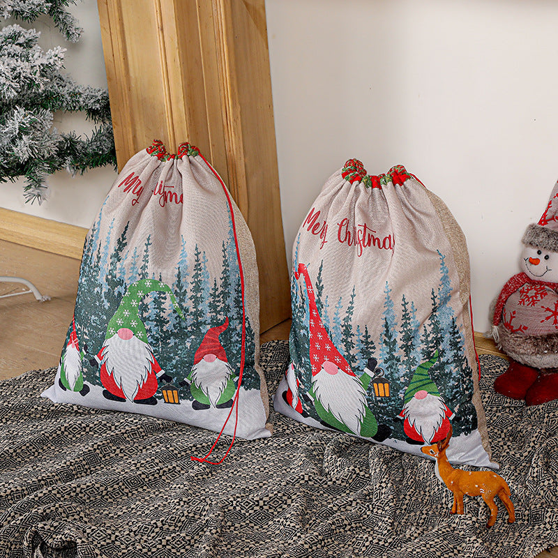 Christmas Gift Bag – Reusable Santa Drawstring Sack
