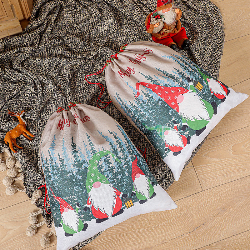 Christmas Gift Bag – Reusable Santa Drawstring Sack