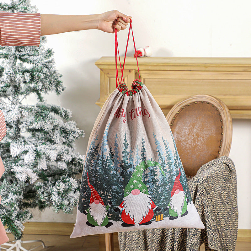 Christmas Gift Bag – Reusable Santa Drawstring Sack
