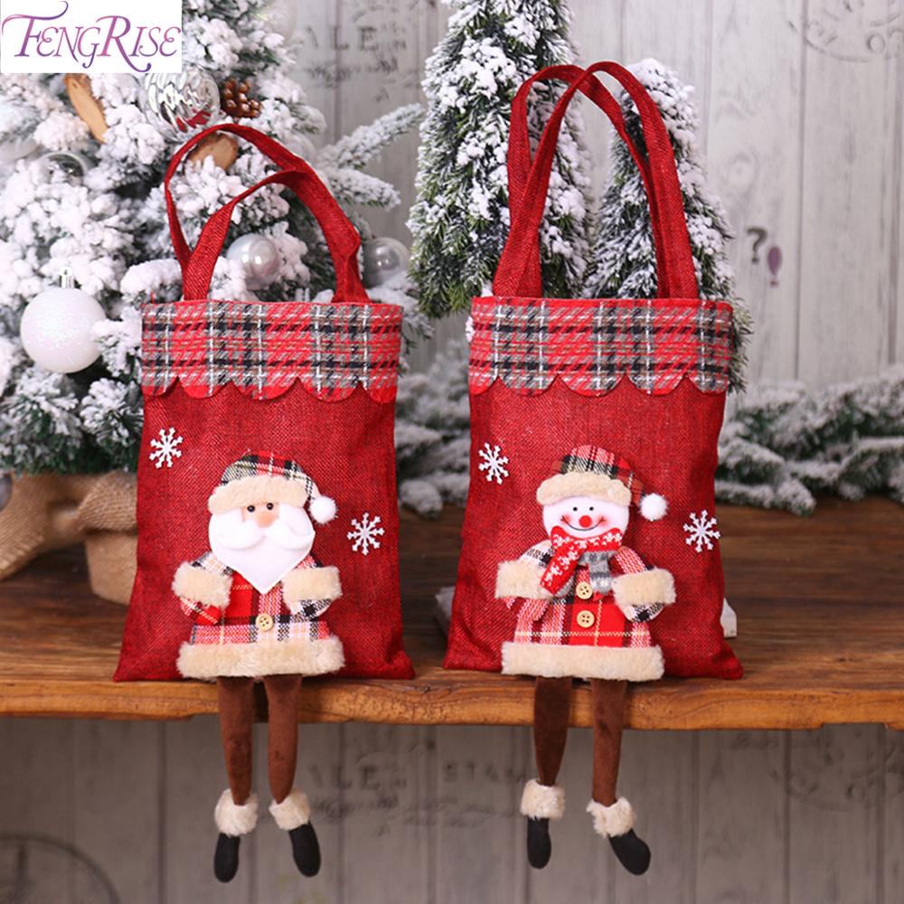 Christmas Gift Bag With Plush Holiday Character Decor