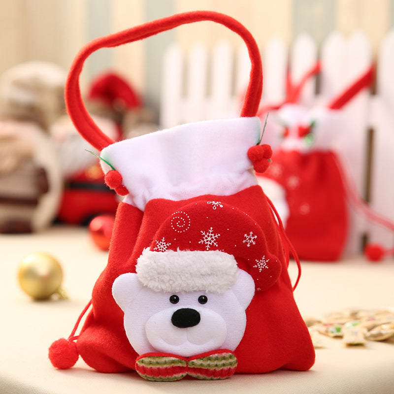 Christmas Gift Bags for Kids, Reusable 3-Pack Set