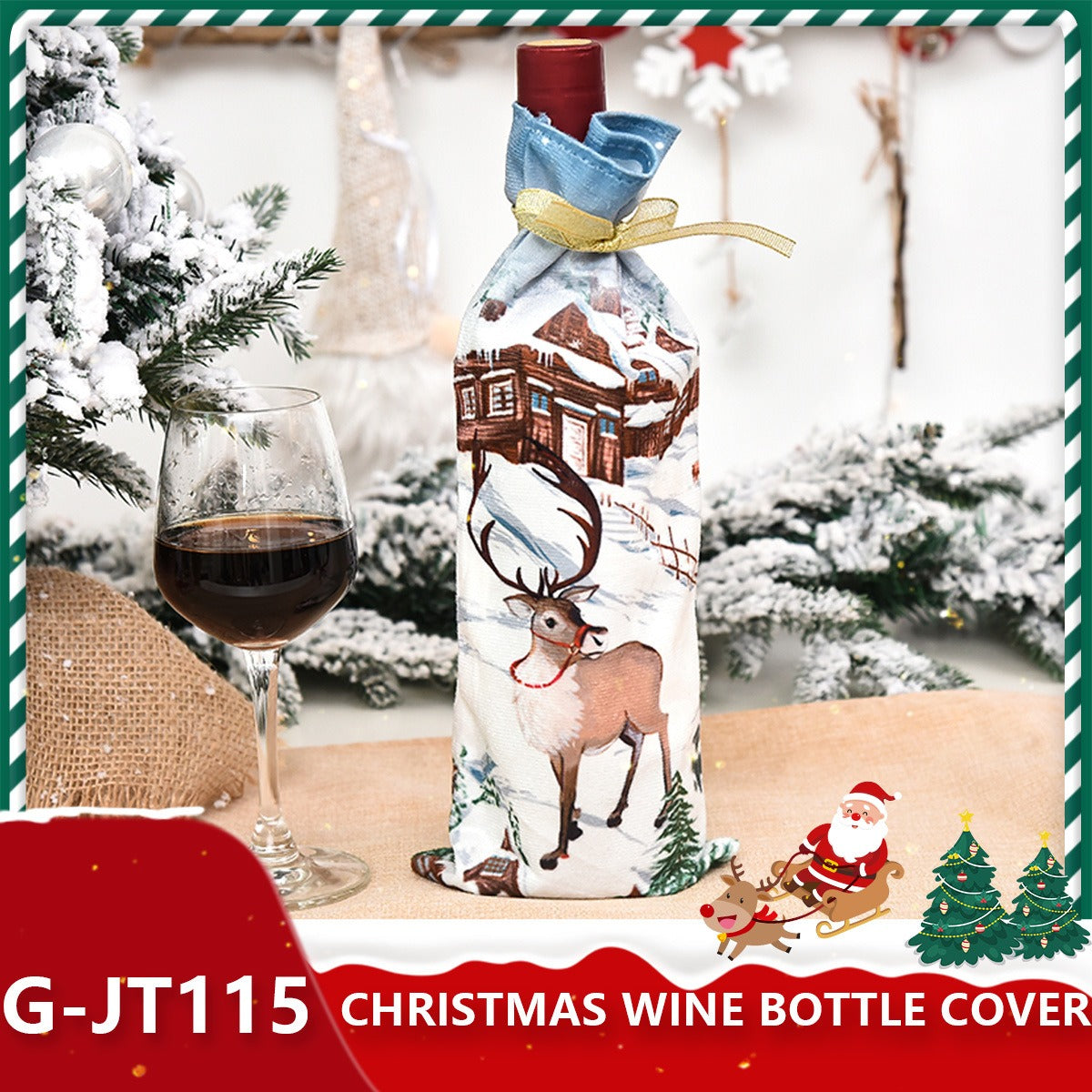 Christmas Wine Bottle Covers for Holiday Gift Giving
