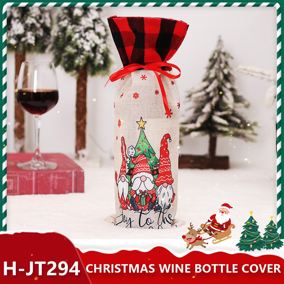 Christmas Wine Bottle Covers for Holiday Gift Giving