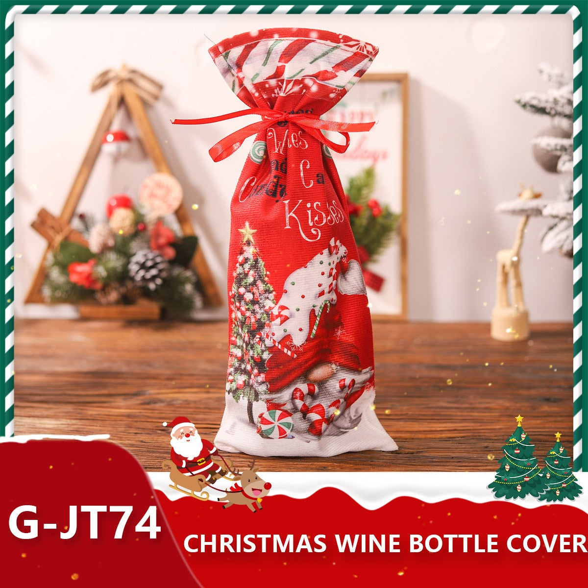 Christmas Wine Bottle Covers for Holiday Gift Giving