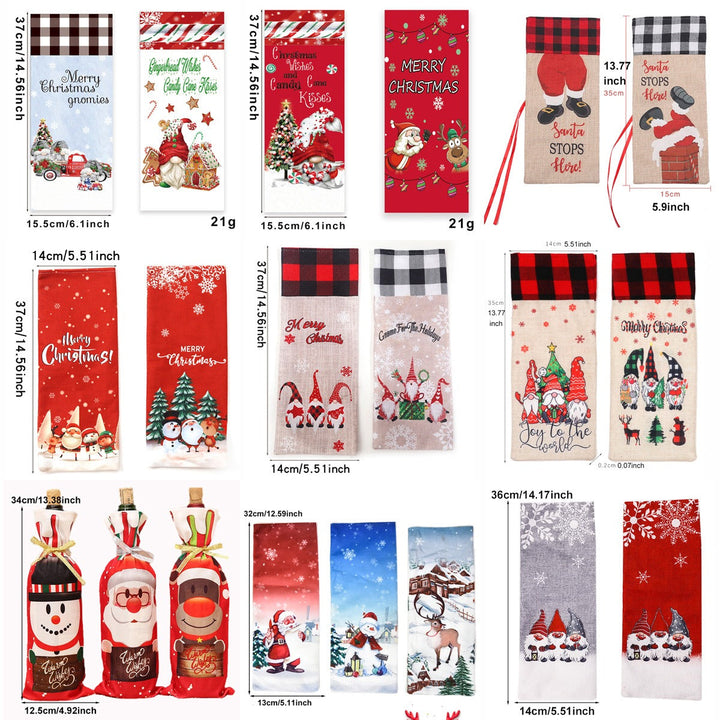 Christmas Wine Bottle Covers for Holiday Gift Giving