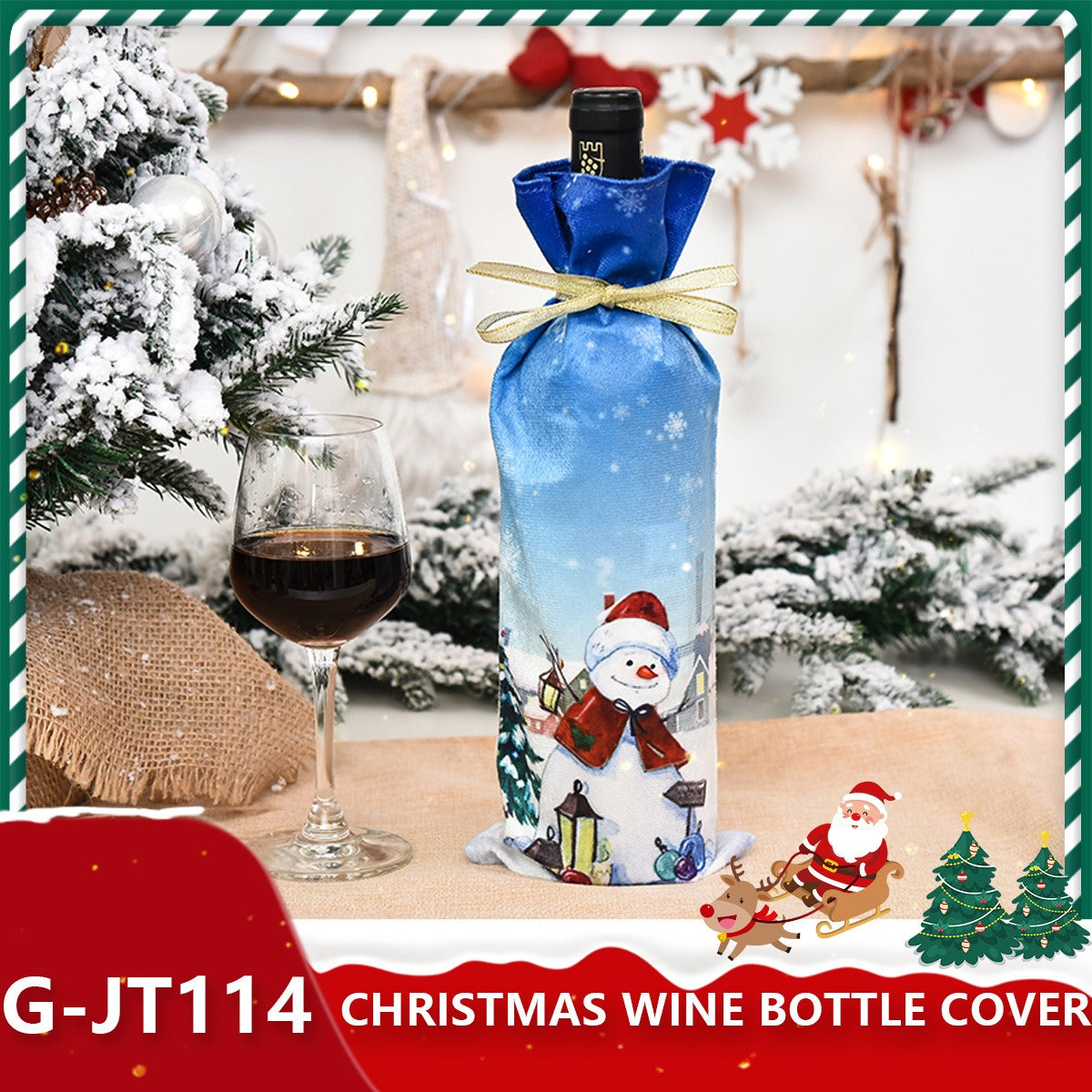 Christmas Wine Bottle Covers for Holiday Gift Giving