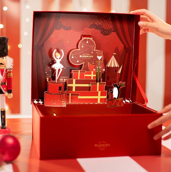 Christmas Gift Box With 3D Pop-Up Holiday Scenes