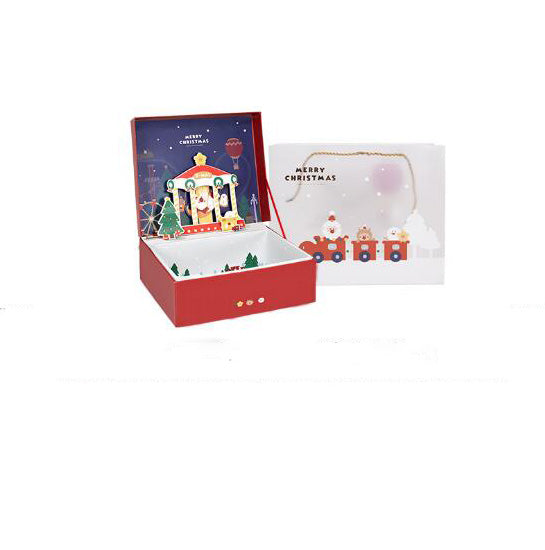 Christmas Gift Box With 3D Pop-Up Holiday Scenes