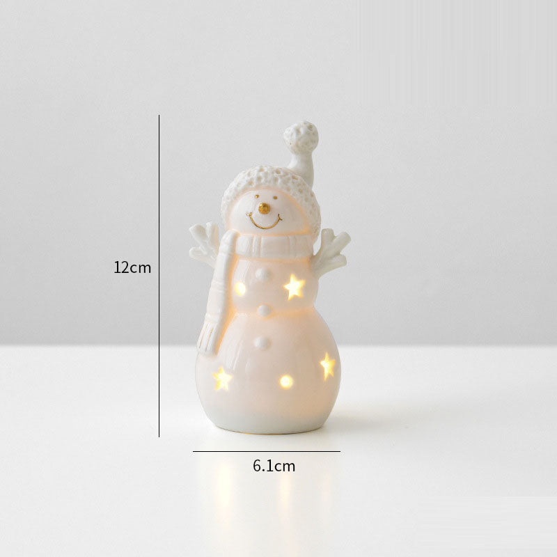 Ceramic Christmas Car Decor With Cozy Holiday Glow