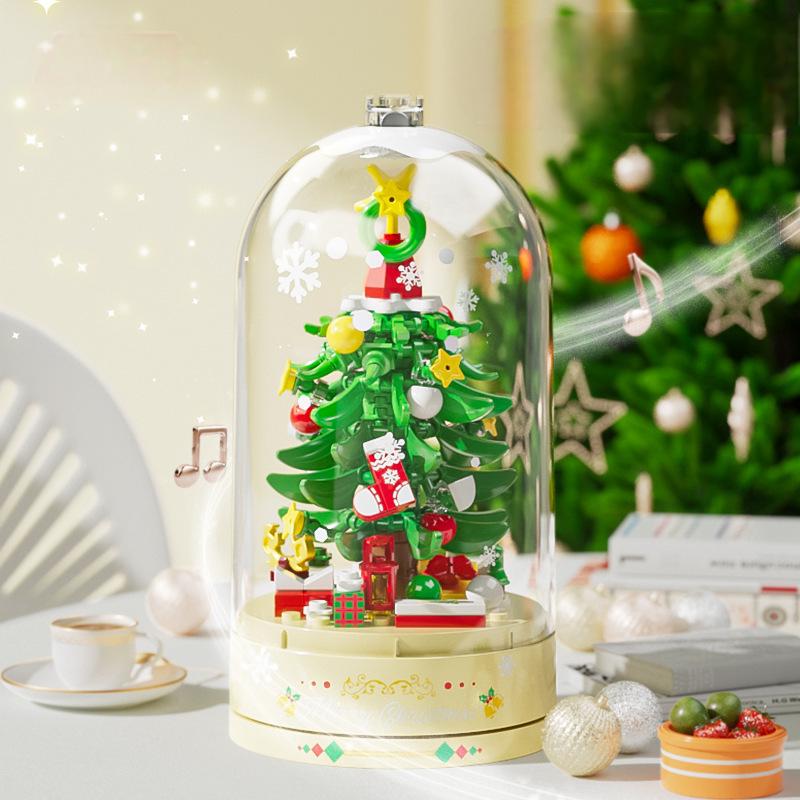 Christmas Tree Music Box With Clear Protective Dome