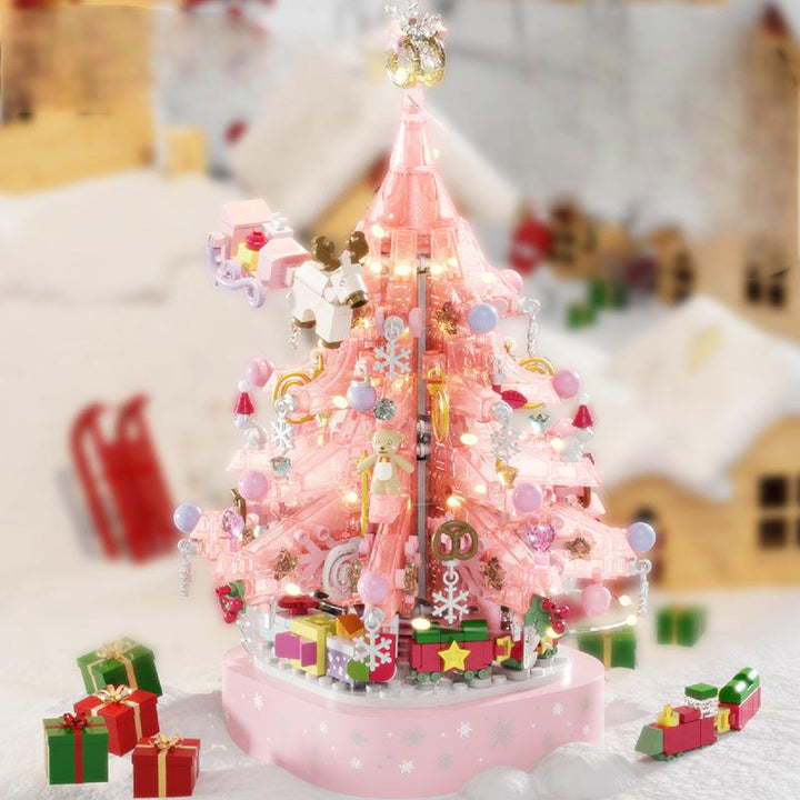 DIY Crystal Christmas Tree Music Box With Warm Lights