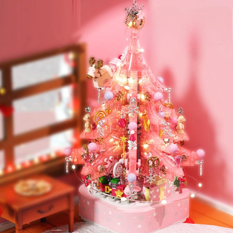 DIY Crystal Christmas Tree Music Box With Warm Lights
