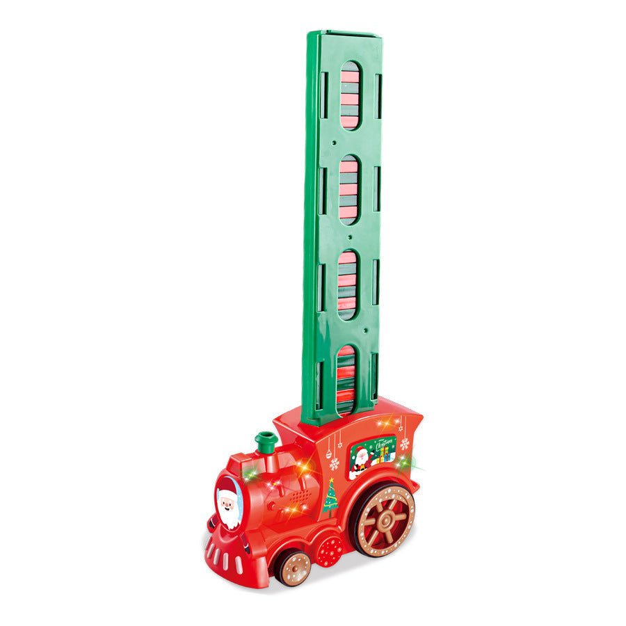 Christmas Domino Train Toy for Screen-Free Chain Play