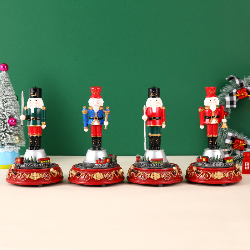Musical Nutcracker Ornament with Glowing Christmas Charm