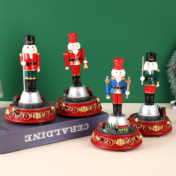 Musical Nutcracker Ornament with Glowing Christmas Charm