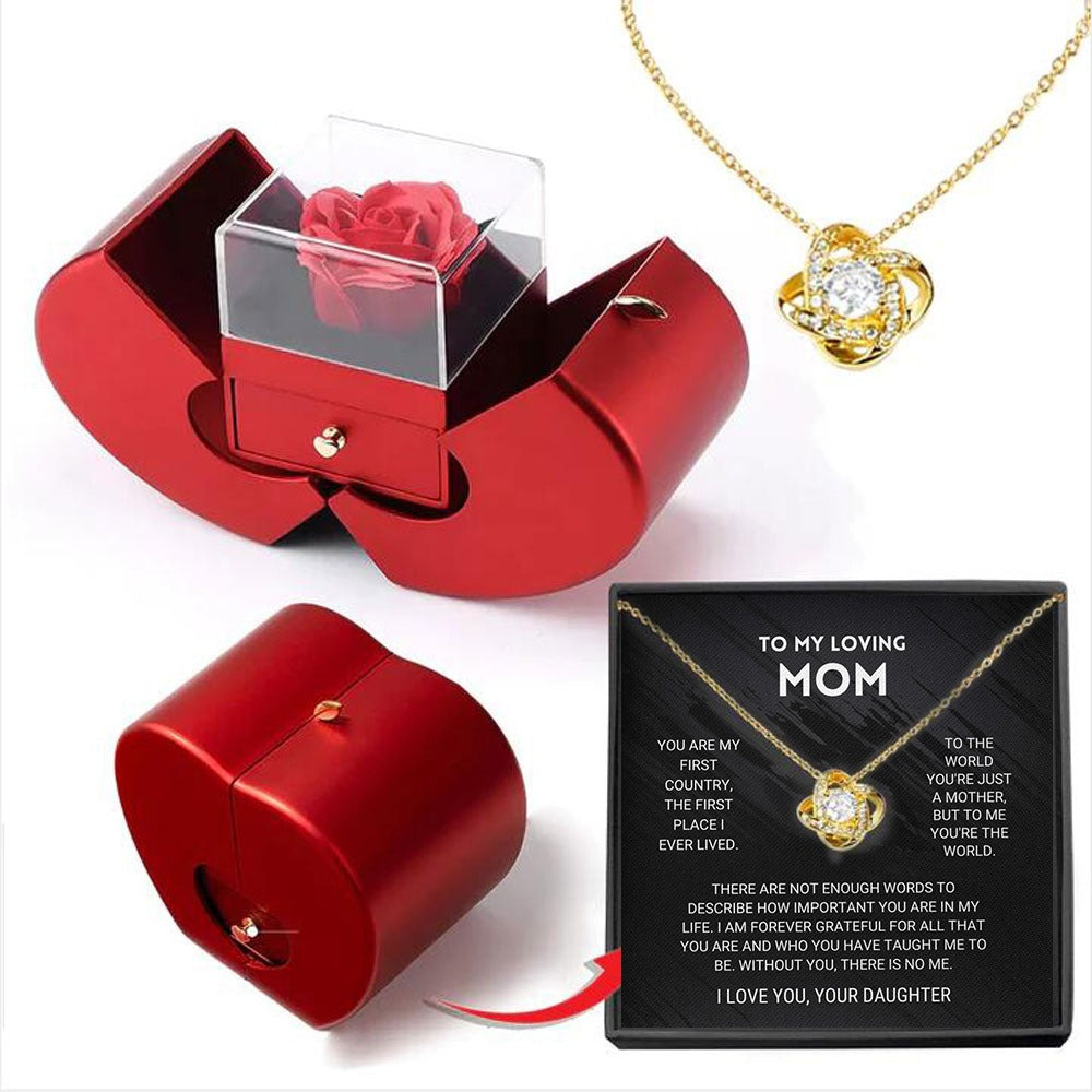 Eternal Rose Jewelry Box Necklace Sentimental Gift