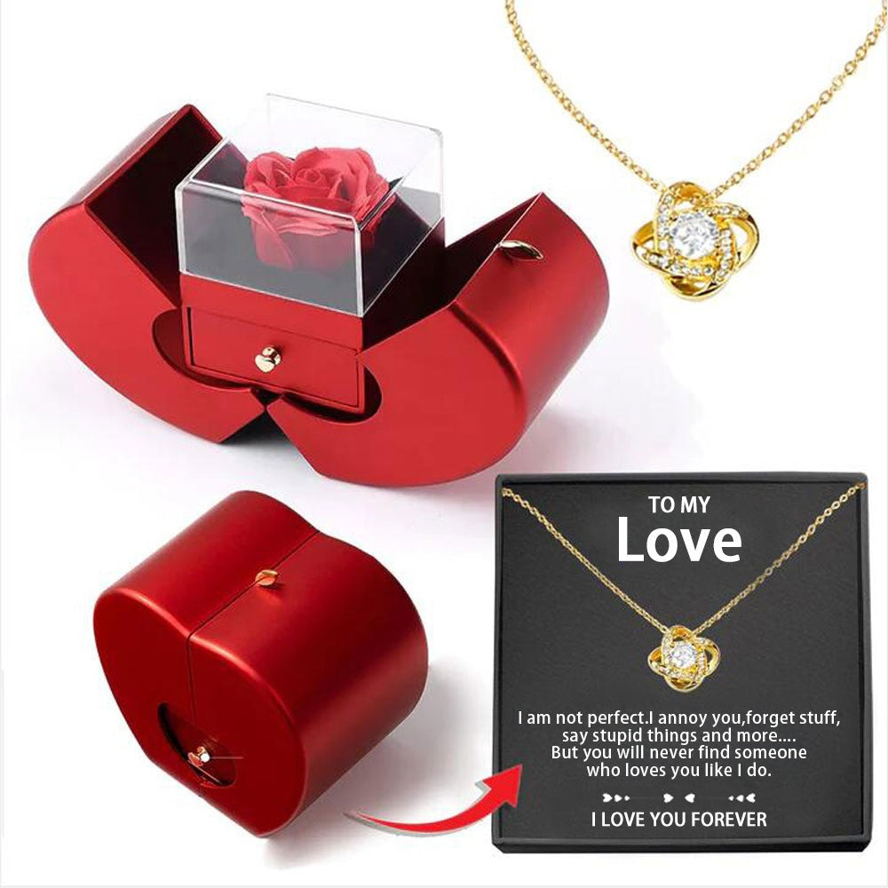 Eternal Rose Jewelry Box Necklace Sentimental Gift