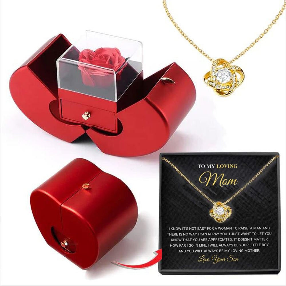 Eternal Rose Jewelry Box Necklace Sentimental Gift