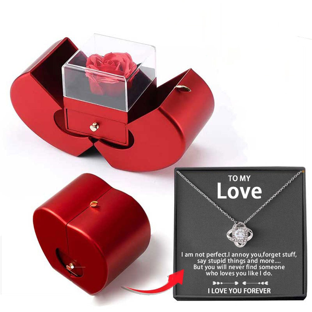 Eternal Rose Jewelry Box Necklace Sentimental Gift