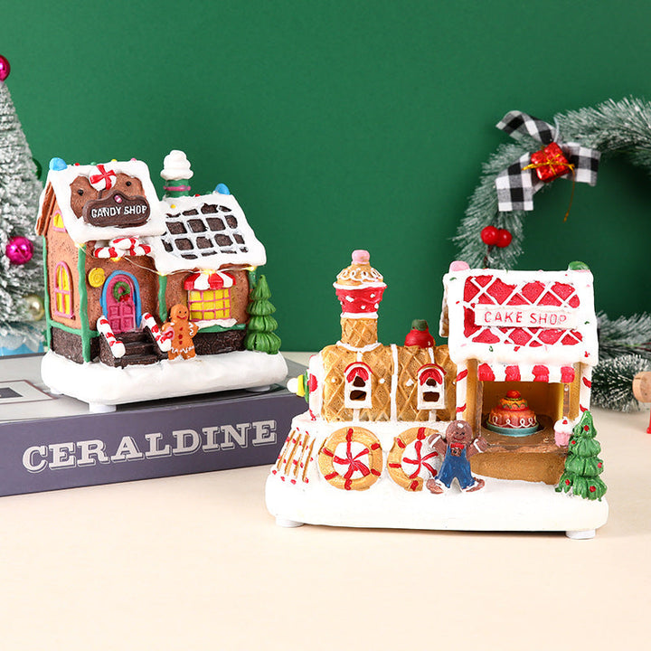 Glowing Gingerbread House Christmas Music Ornament