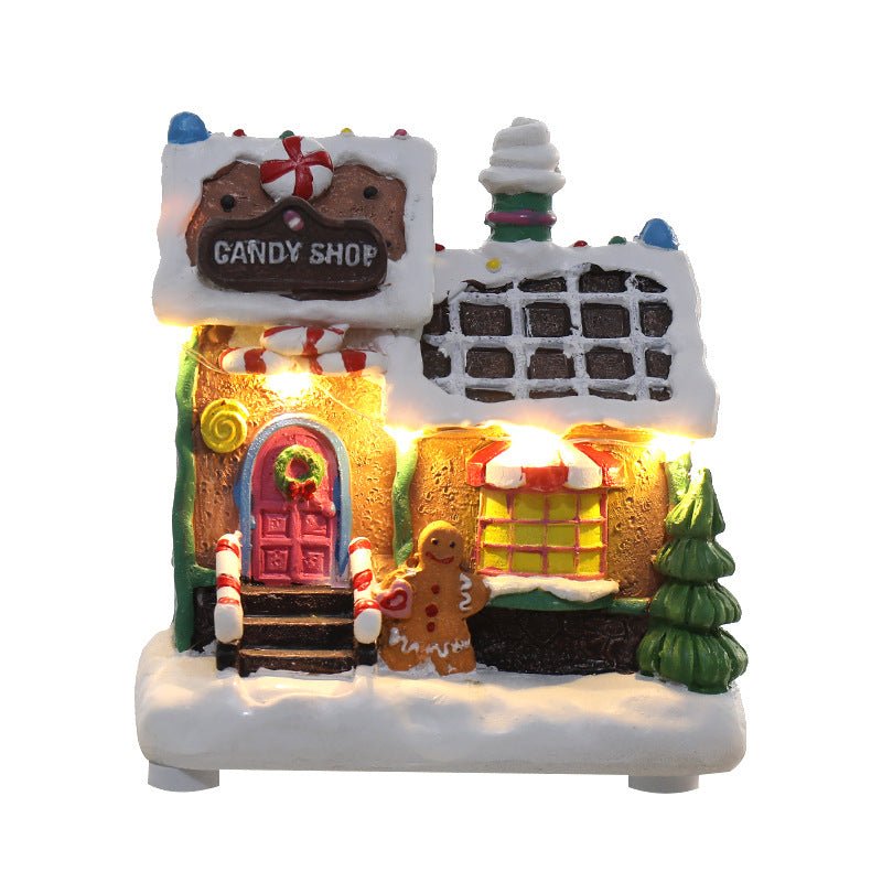 Glowing Gingerbread House Christmas Music Ornament