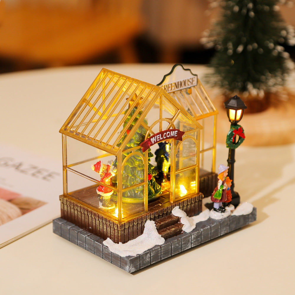 Christmas Greenhouse Ornament for Cozy Holiday Glow