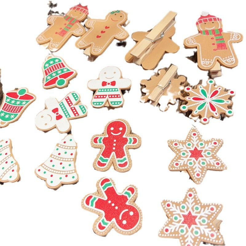 Christmas Gingerbread Clips for Festive Gift Decor