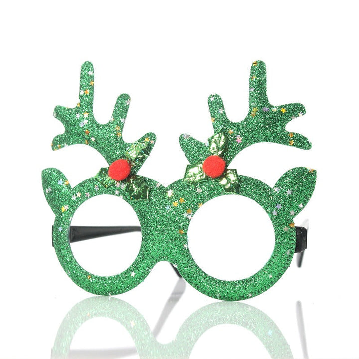 Christmas Party Glasses with Reindeer Antlers & Glitter