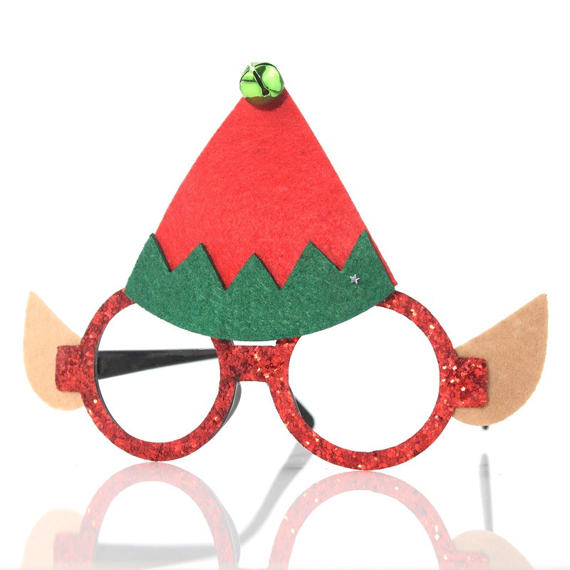 Christmas Party Glasses with Reindeer Antlers & Glitter