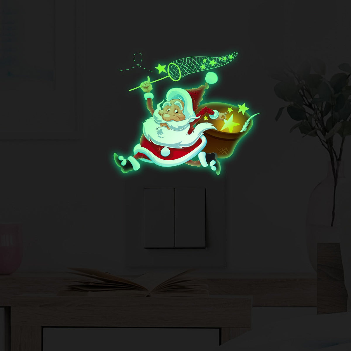 Christmas Glow-in-the-Dark Light Switch Wall Sticker