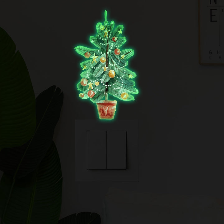 Christmas Glow-in-the-Dark Light Switch Wall Sticker