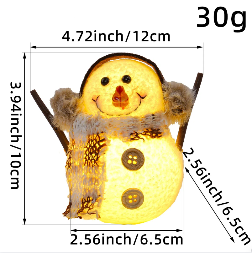 Glowing Snowman Ornament for Cozy Christmas Decor