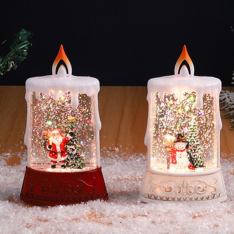 Christmas Water Lantern Candle for Cozy Holiday Glow
