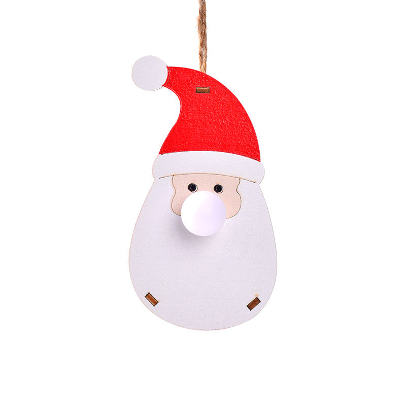 Wooden Christmas Ornaments With Warm Glowing Centers