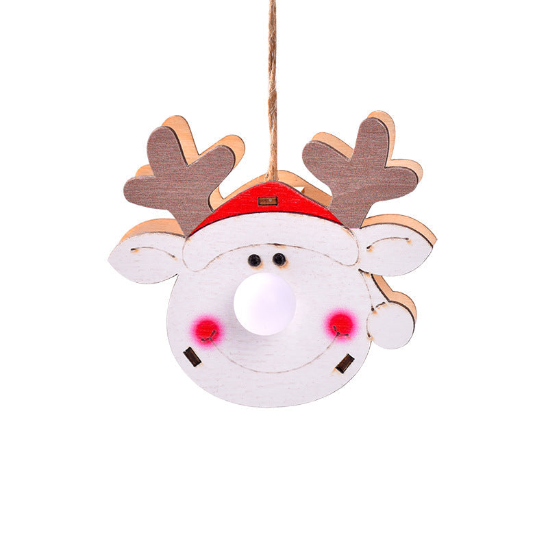 Wooden Christmas Ornaments With Warm Glowing Centers