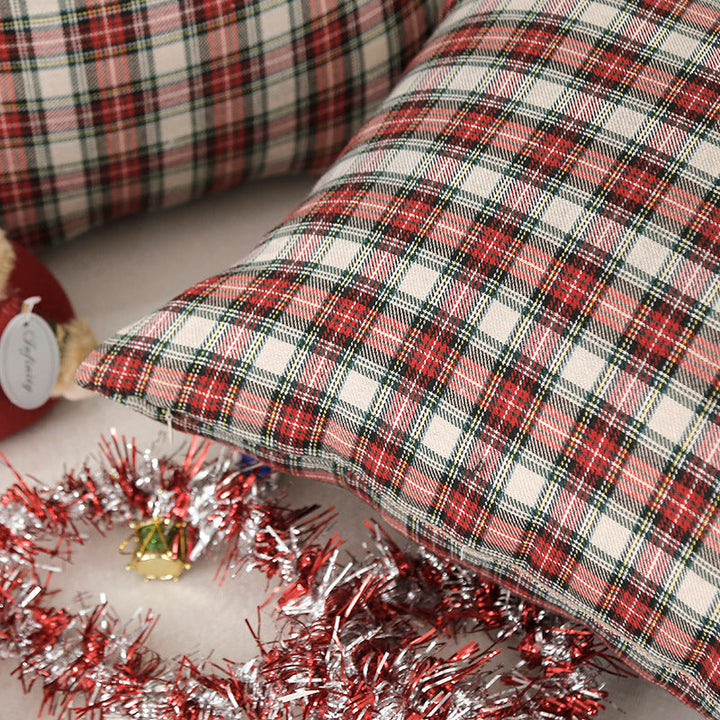 Christmas Plaid Cushion Cover for Cozy Holiday Decor