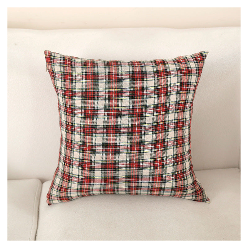 Christmas Plaid Cushion Cover for Cozy Holiday Decor