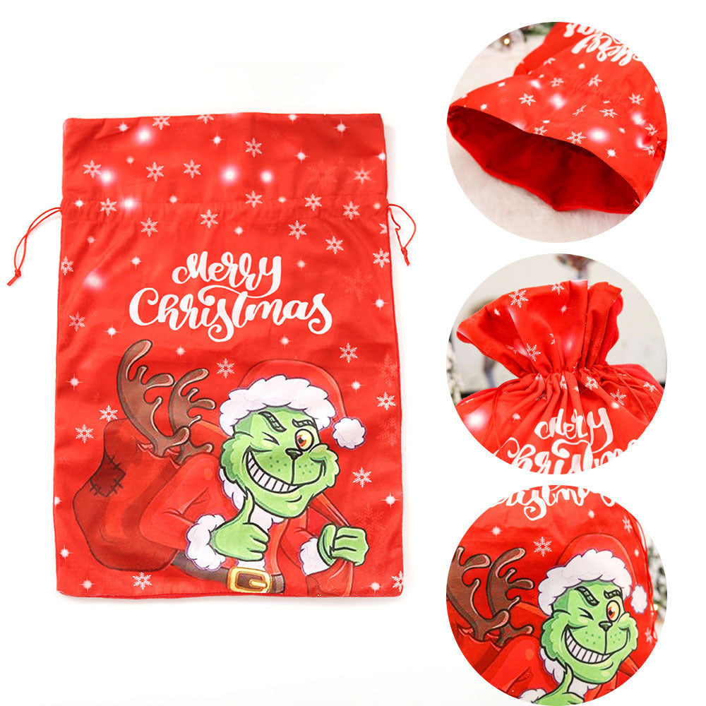 Christmas Gift Bag: Reusable Grinch Treat Pouch