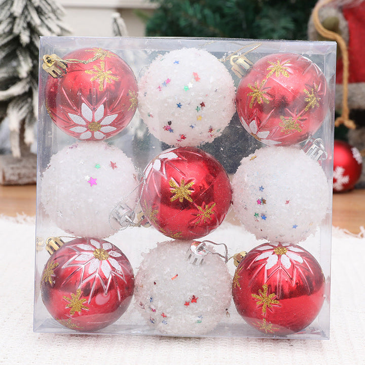 Christmas Bauble Set for a Festive Snowy Tree Display