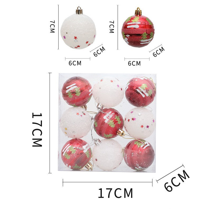 Christmas Bauble Set for a Festive Snowy Tree Display