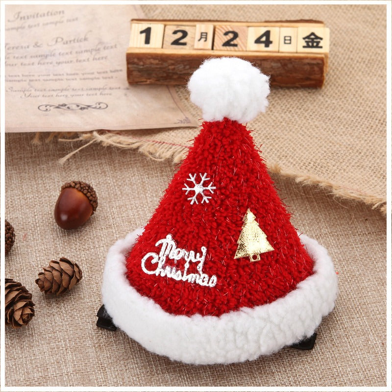 Christmas Hat Hair Clip for Playful Holiday Styles